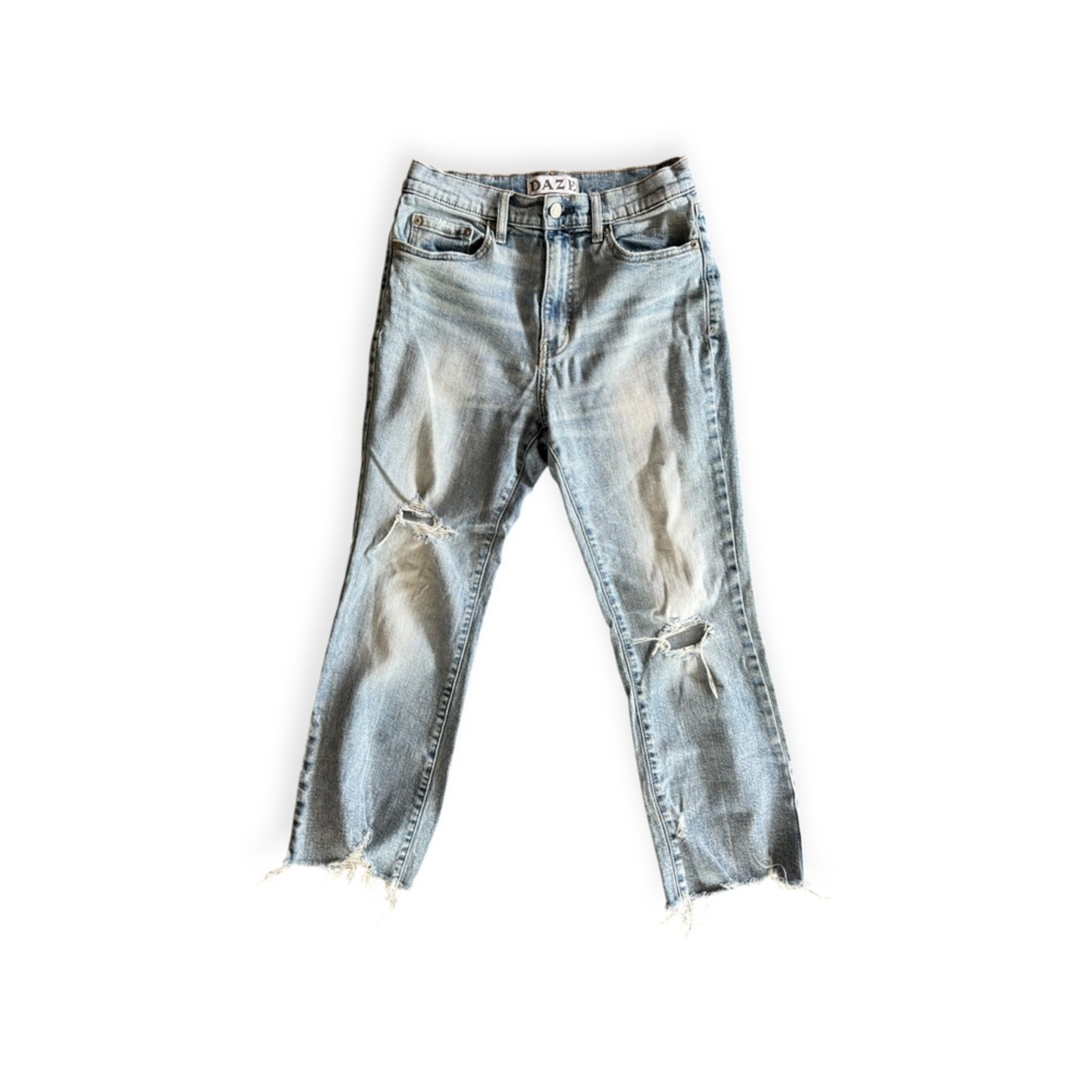 Daze Jeans Denim Distress ripped Sz 27 D6201VOT - PAS